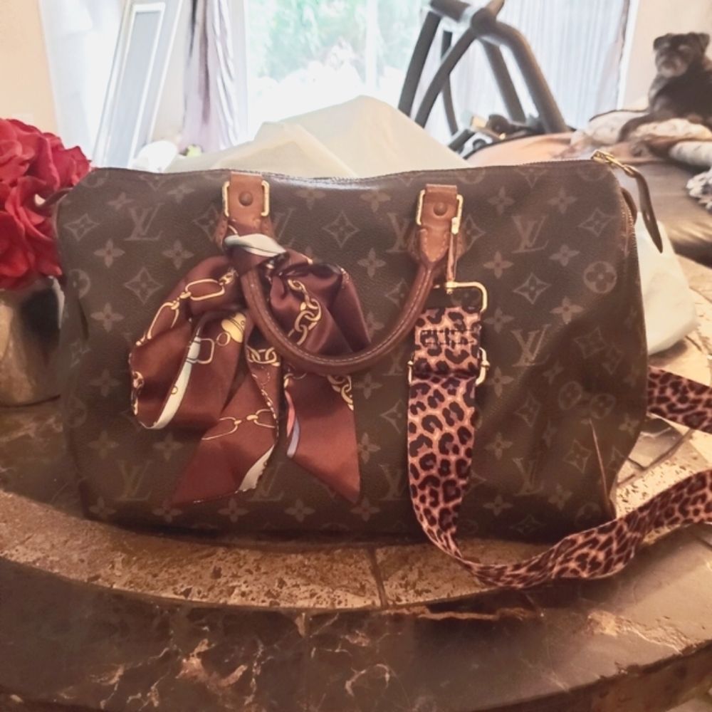 Louis Vuitton Monogram Speedy 35 with Twillys & crossbody strap 1997 - Picture 3 of 11